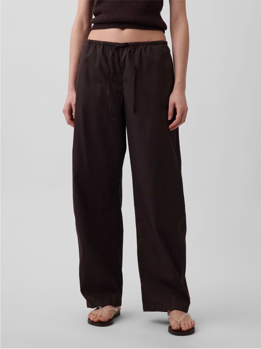 NWT 100% Cotton Poplin Easy Barrel Pants